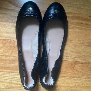 Tory Burch Snakeskin Ballet Flats